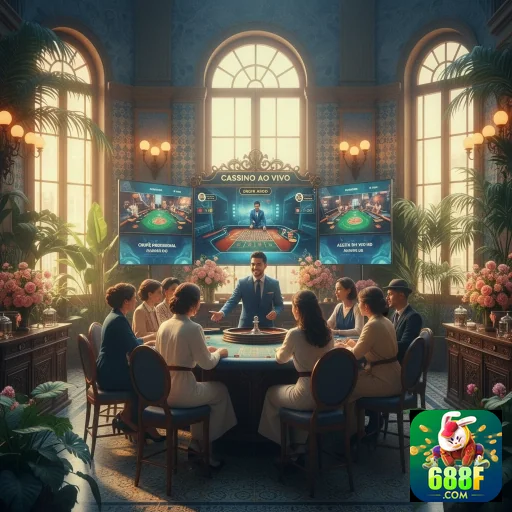 Ilustração de Experiência Imersiva de Live Gaming Agora